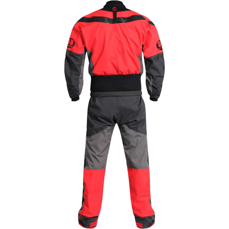 Charger Kayak Drysuit Charcoal Grey Red NOOKIE Decathlon