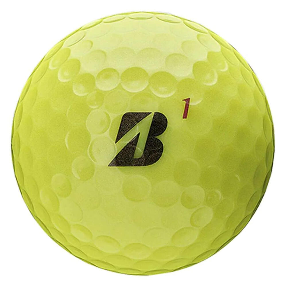 Doos met 12 Bridgestone Tour B RX-golfballen Kleur: geel 2/3