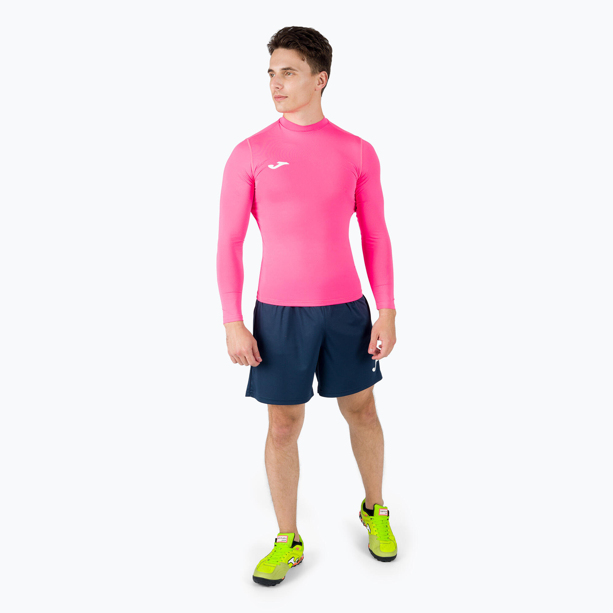 Camiseta Manga Larga Fitness Niños Joma Brama Academy Rosa Flúor 5/5