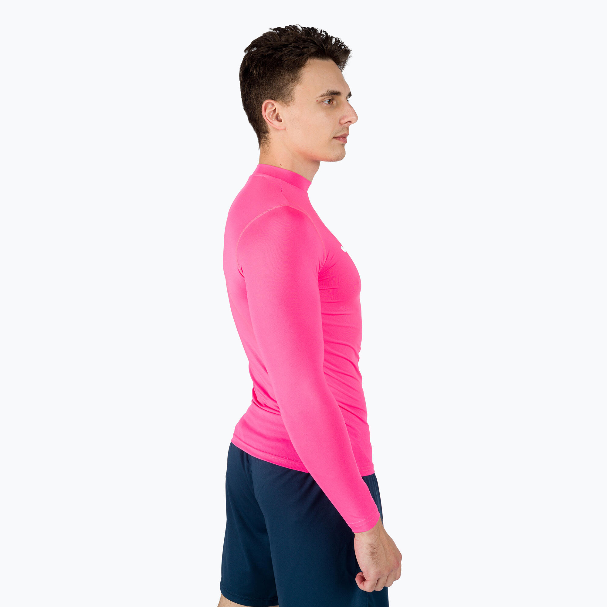 Camiseta Manga Larga Fitness Niños Joma Brama Academy Rosa Flúor 2/5