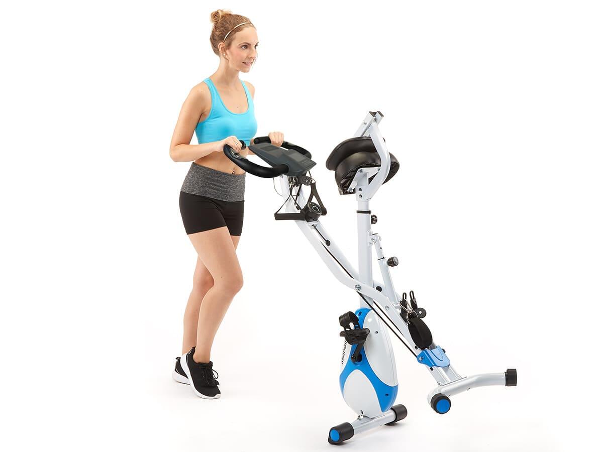 Vélo d'appartement Foldaway X-3000 - Pliable - Sangles musculation - connecté 2/8