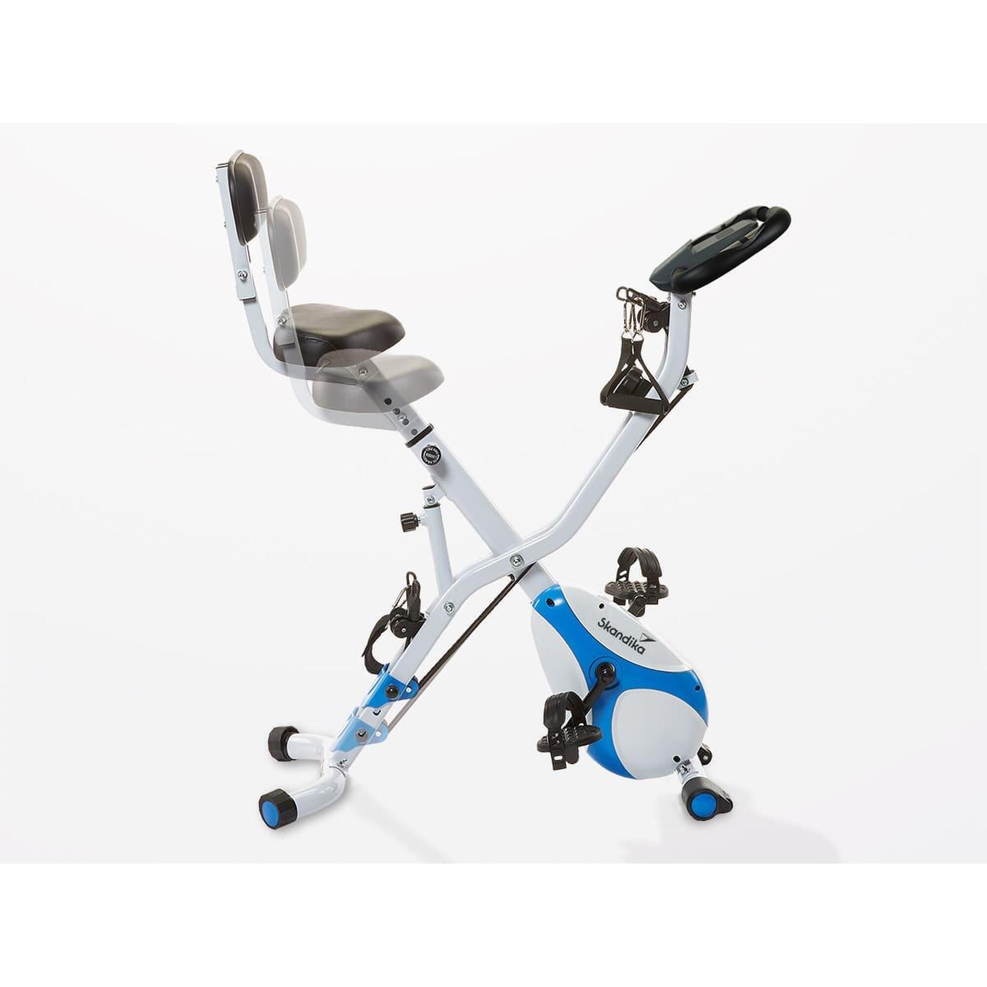 Velo d appartement Foldaway X 3000 Pliable Sangles musculation connecte SKANDIKA Decathlon