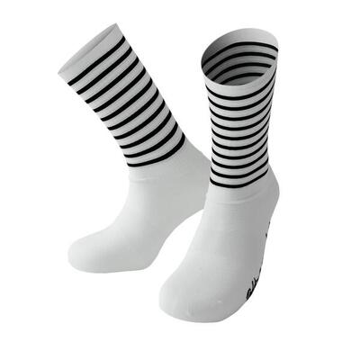 Aero fietssokken unisex witte strepen