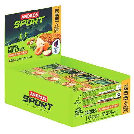 16 Barres énergétiques Pomme Abricot & Poire