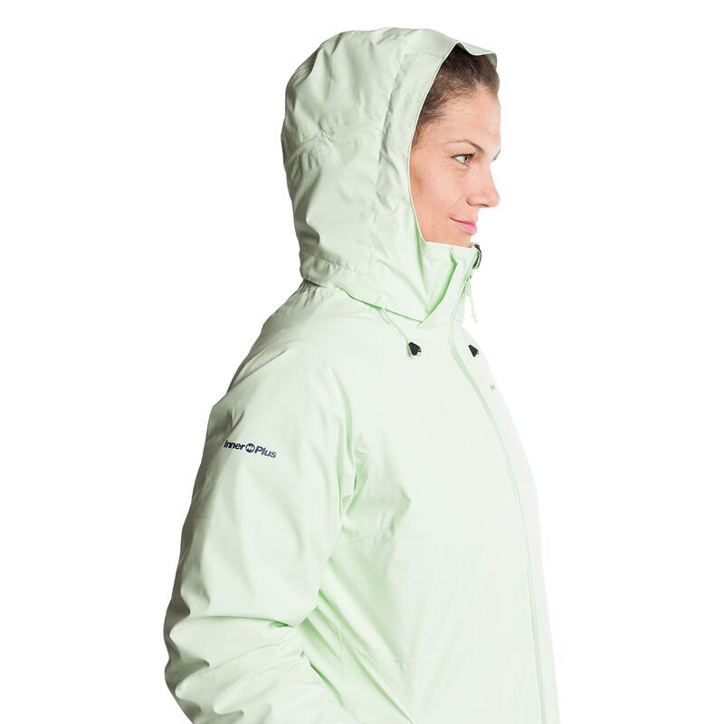 Chaqueta para Mujer Trangoworld Bruket complet Verde Impermeable