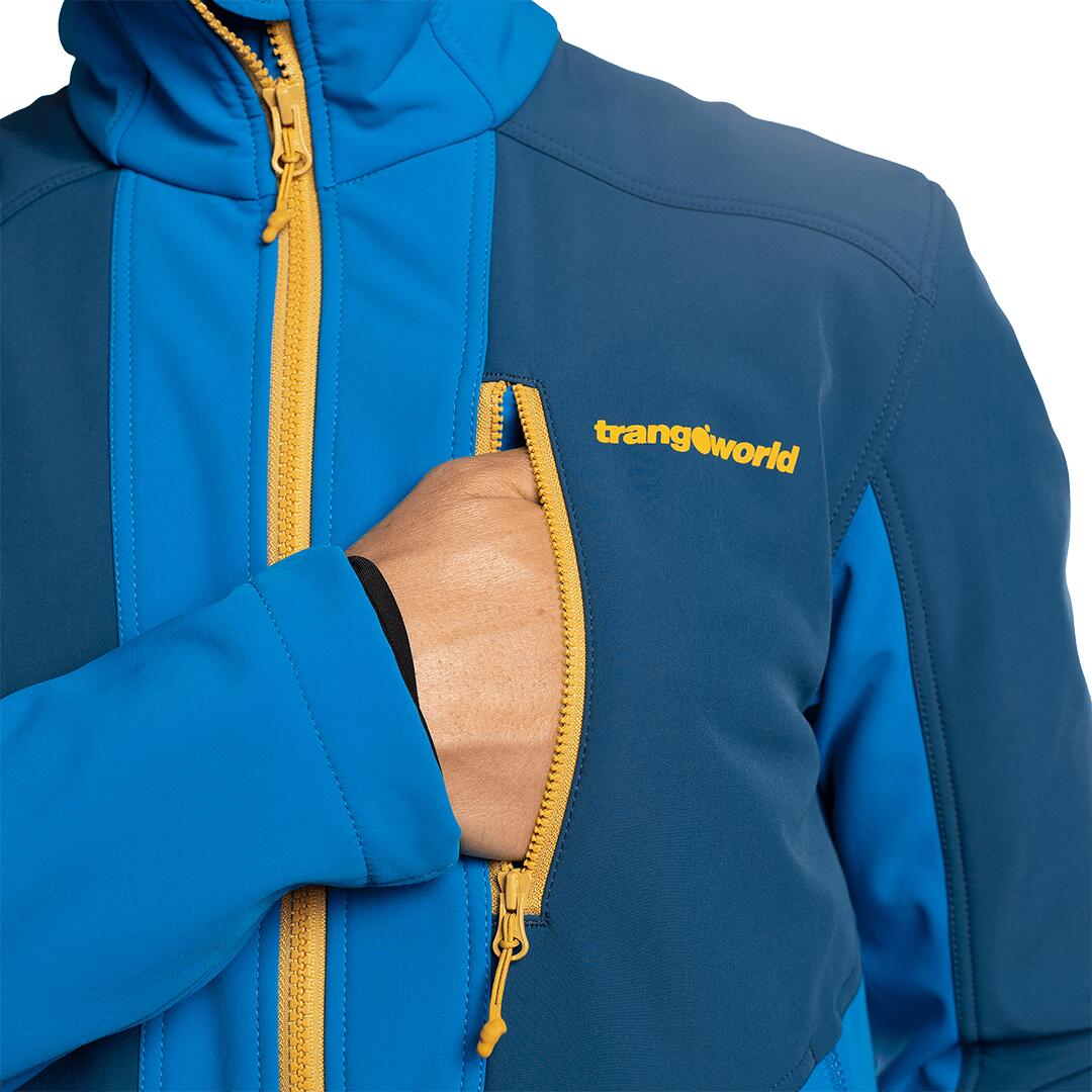 Chaqueta cortavientos para Hombre Trangoworld Karun Amarillo Azul