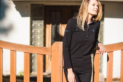 Chiberta golf polo met korte mouwen dames langemouw zwart