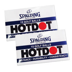 SPALDING Balles De Golf   Hot Dot 18 pièces Blanc