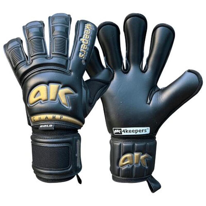 Rękawice bramkarskie męskie 4keepers CHAMP GOLD BLACK VI RF2G