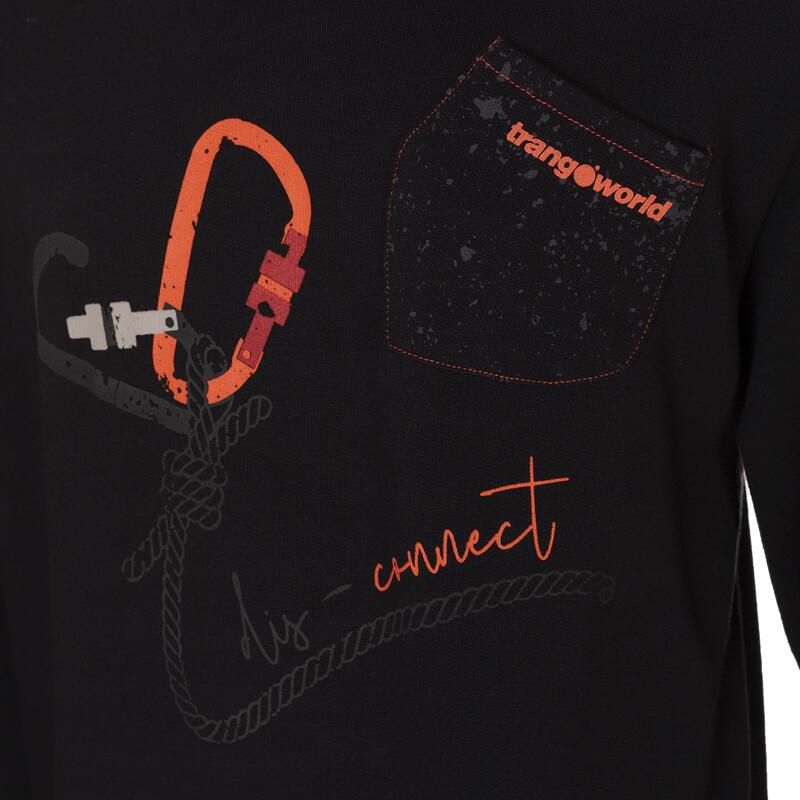 Sudadera para Hombre Trangoworld Disconnect Negro/Naranja