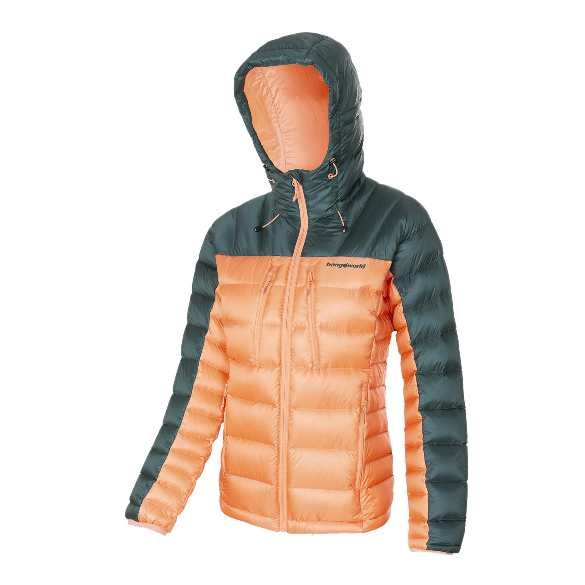 TRANGOWORLD Chaqueta plumas para Mujer Trangoworld Queyras dr Rosa/Verde/Negro 190g 800cuin