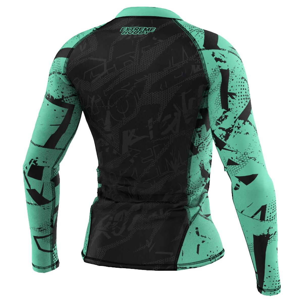 Rashguard Manches Longues Meister Rush - Pour MMA, BJJ, Surf - Confortable Et Respirante - Logo Réfléchissant