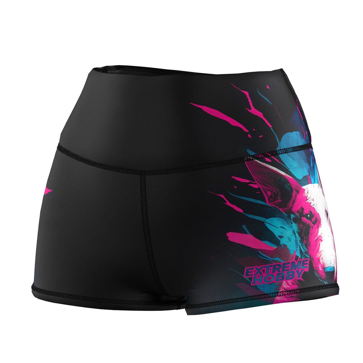 Spodenki sportowe damskie do jogi fitnessu EXTREME HOBBY VIVID BULTERIER