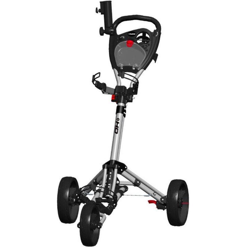 Chariot de golf Fastfold HD Argent à 3 roues avec porte-parapluie gratuit