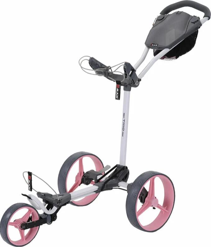 BIG MAX Blade Trio Golftrolley - Golfwagen - Weiß Rosa