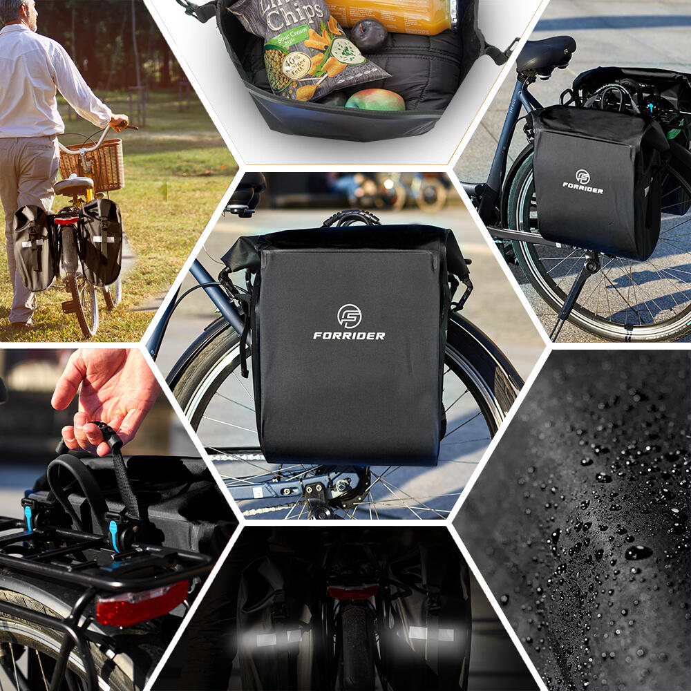 Fahrradtaschen-Set 2x25L-Wasserdichte Gepäckträgertasche mit viel Stauraum 4/5