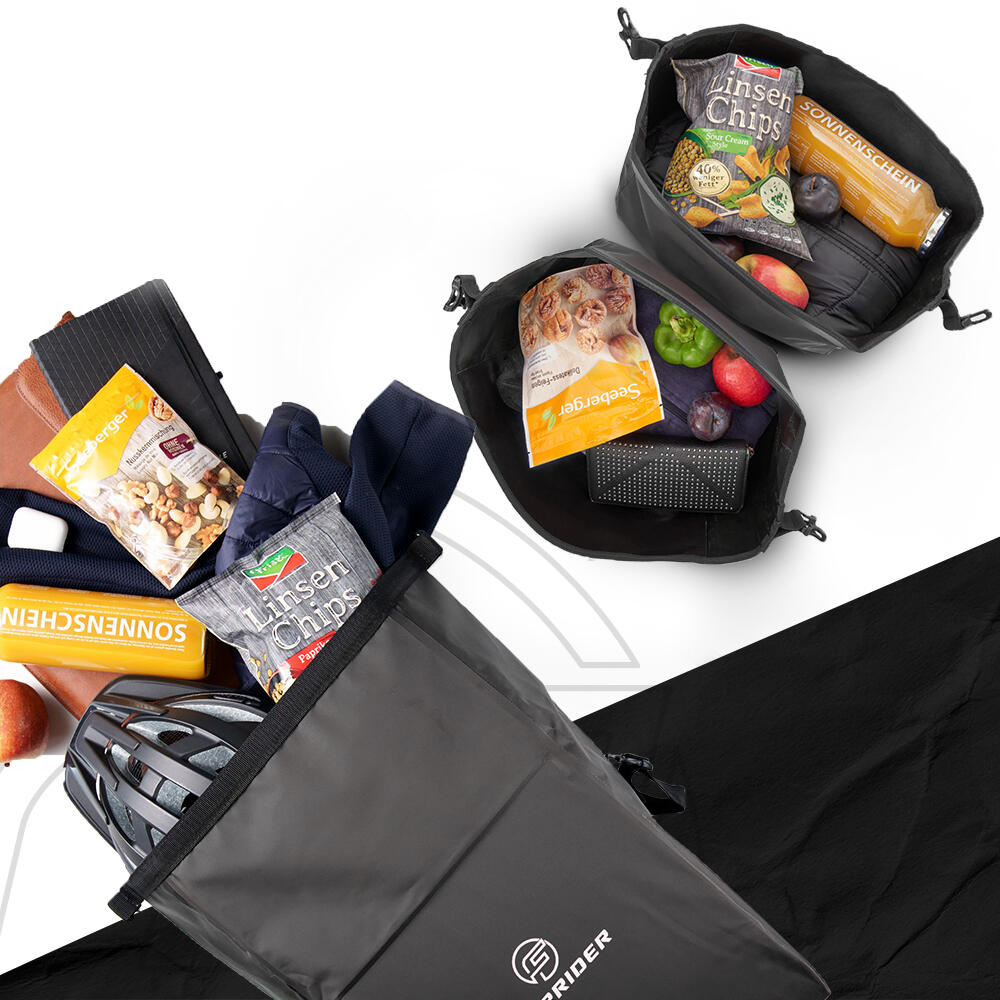 Fahrradtaschen-Set 2x25L-Wasserdichte Gepäckträgertasche mit viel Stauraum 2/5