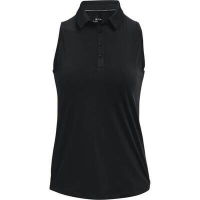 Under armour zinger sleeveless polo zwart