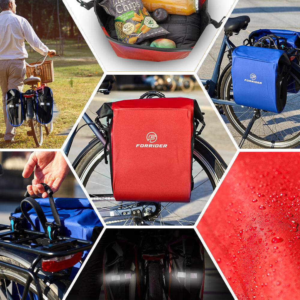 Fahrradtaschen-Set 2x25L-Wasserdichte Gepäckträgertasche mit viel Stauraum 4/5