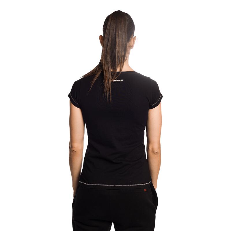 Camiseta de manga corta para Mujer Trangoworld Cervia Negro