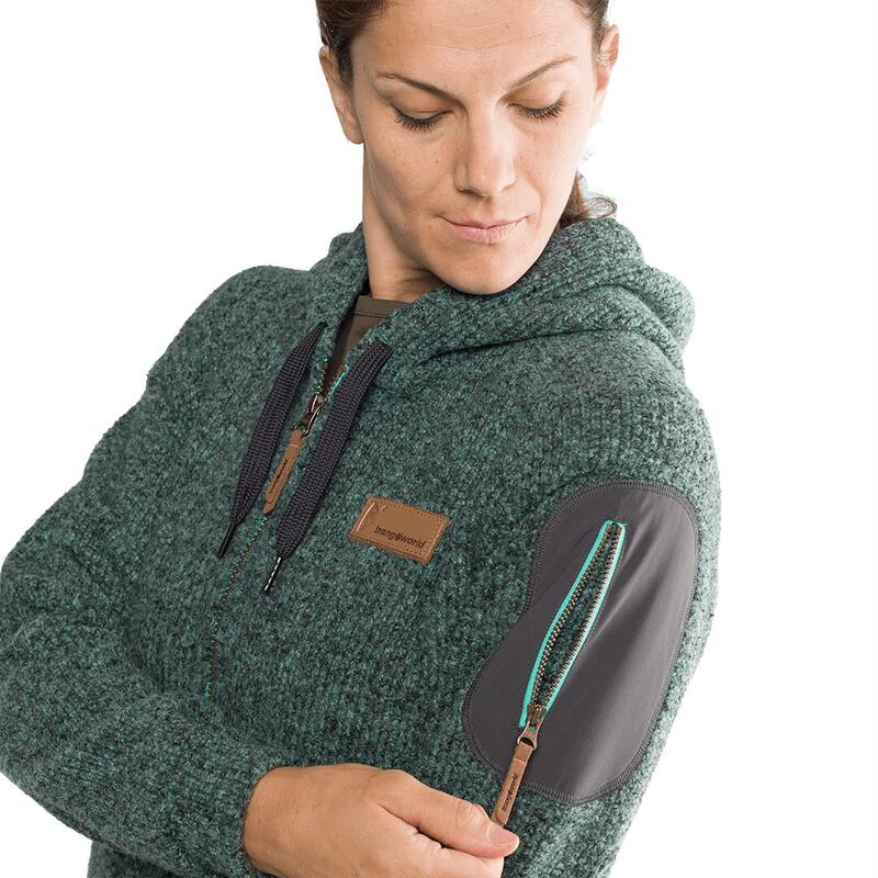 Chaqueta para Mujer Trangoworld Gower Verde/Gris