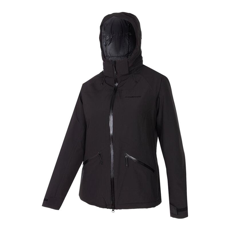 Chaqueta fibra para Mujer Trangoworld Bodo termic vd Negro Impermeable