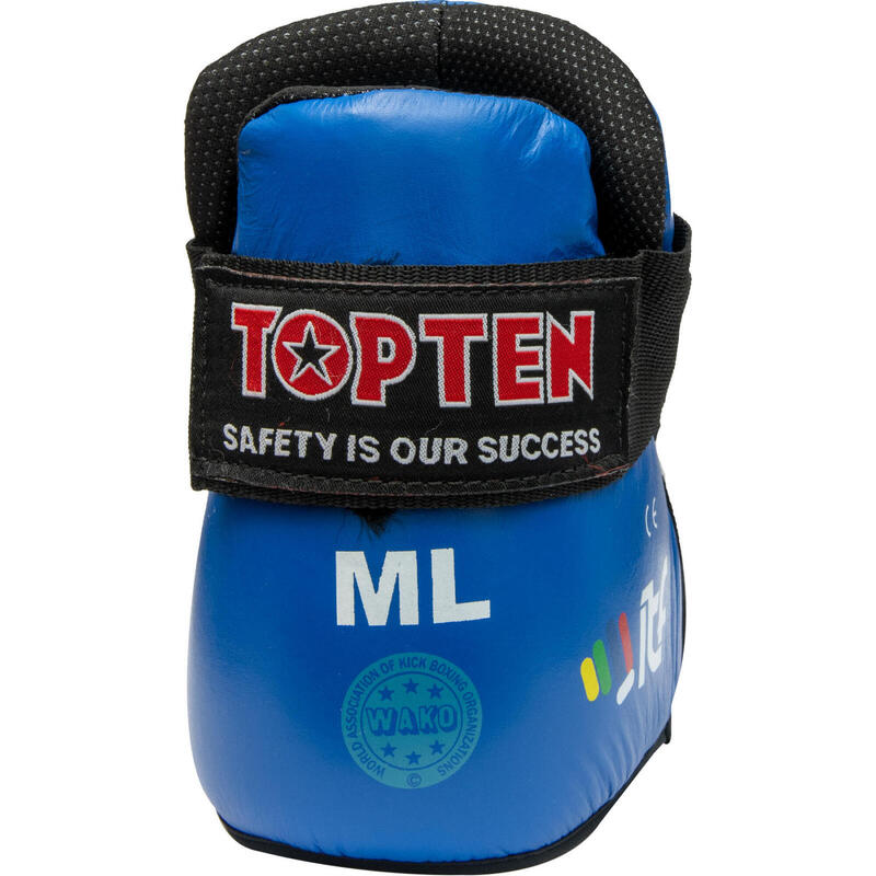 Botosei, protectii picior ITF & WAKO “Superfight 3000”, Top Ten, albastru X-S