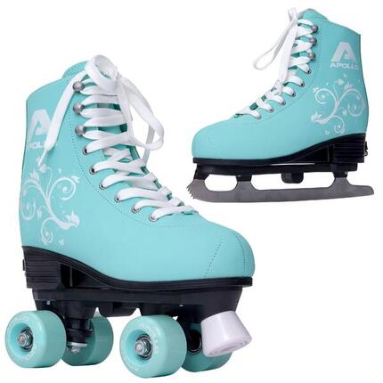 Patines Quad e Hielo 2 en 1 'SuperSkate' – Ajustables, Mujer y Niña, 3 Tallas
