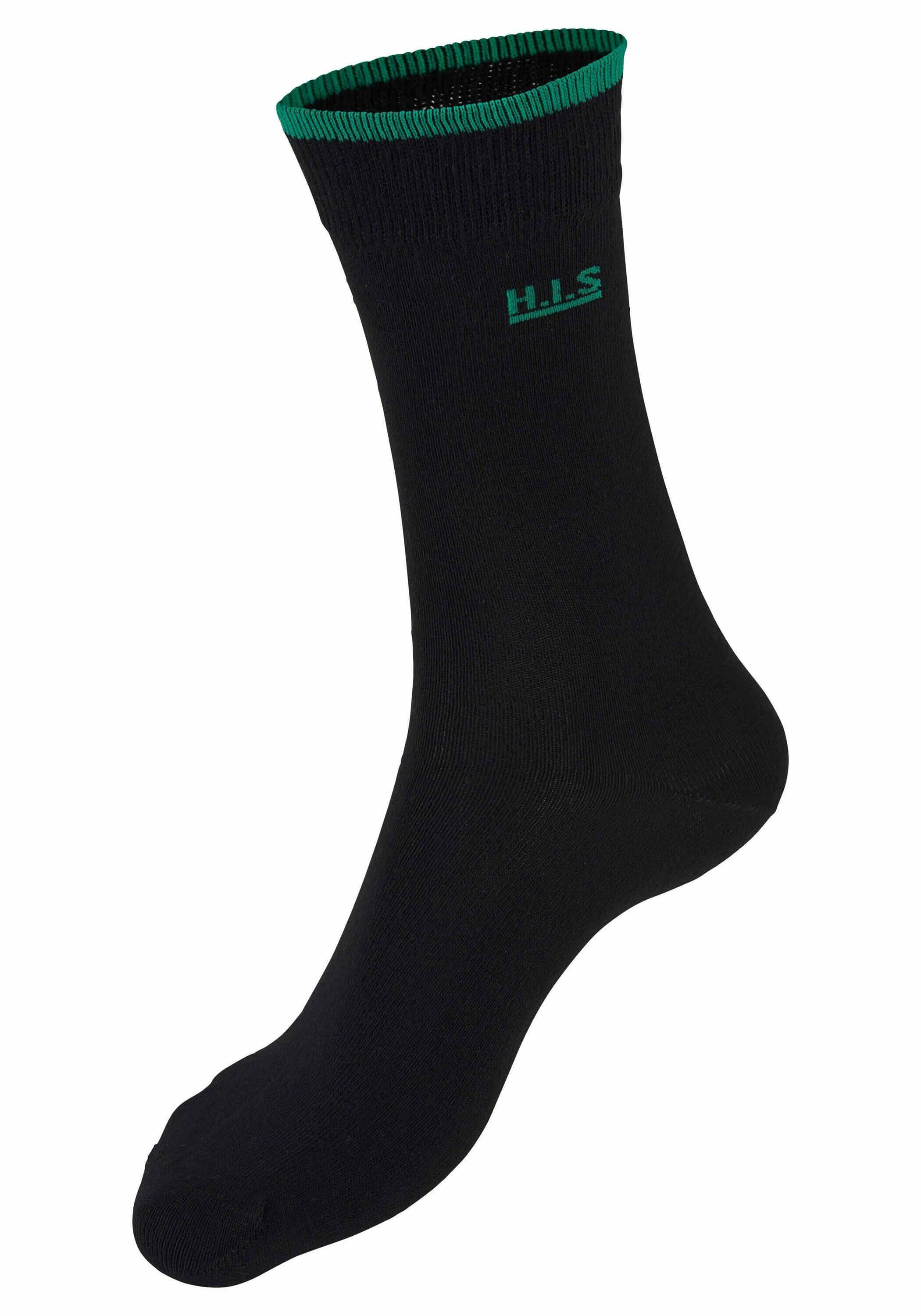 H.I.S H.I.S Socken (7 Paar) mit farbigen Bündchen 6/7