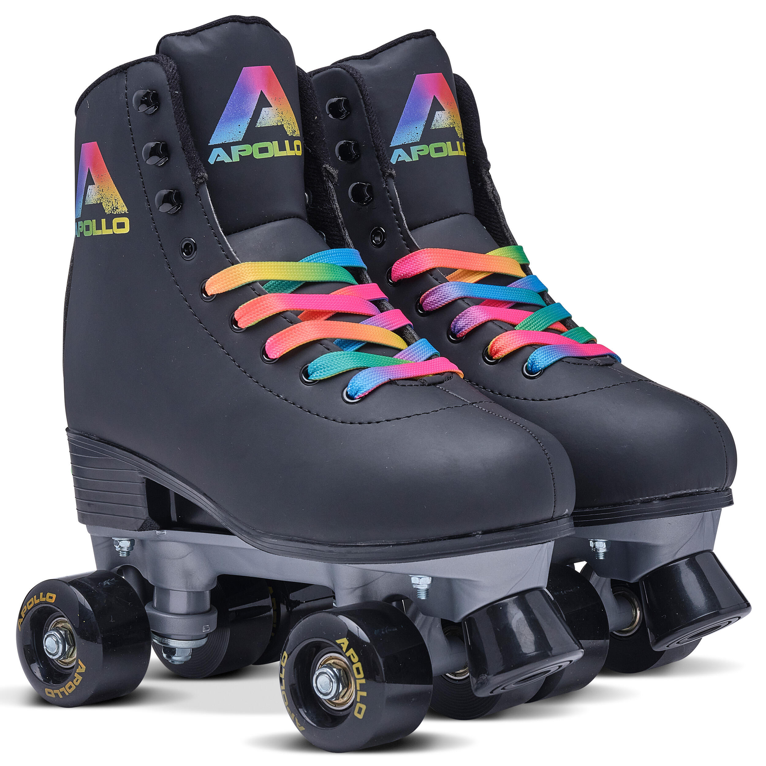 Apollo - Apollo Disco Roller Classic – Patins À Roulettes Réglables Enfants & Adultes - Patins À Roulettes - Multicolore|noir - 35/38 - Decathlon