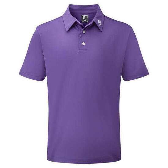 Polo da golf da uomo in piqué elasticizzato Footjoy Solid lilla