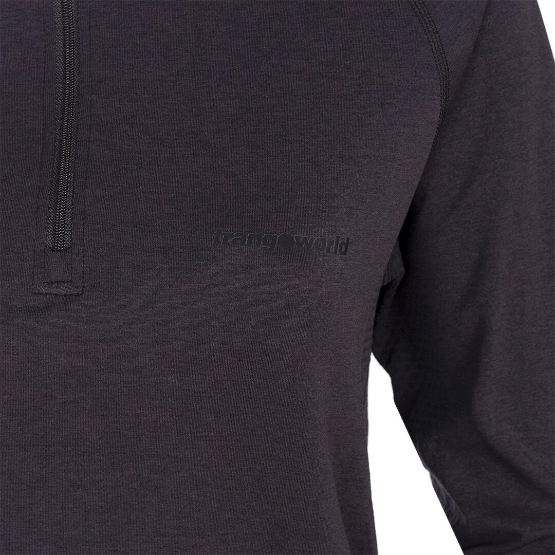 Camiseta térmica manga larga para Mujer Trangoworld Loudet Negro/Gris 2/6