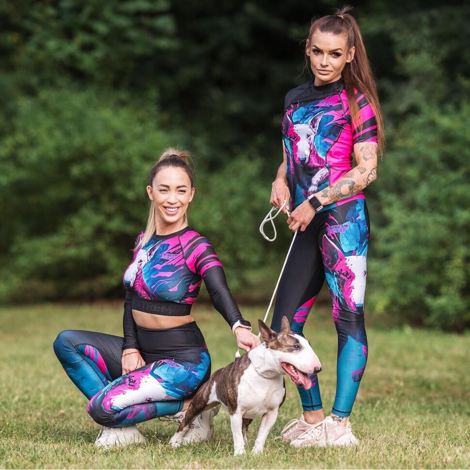 Koszulka Sportowa Damska do fitness Rasguard MMA EXTREME HOBBY VIVID BULLTERRIER