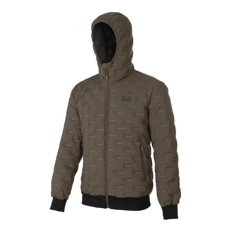 CHAQUETA DE PLUMA NEGRA CON CAPUCHA HOMBRE FLORENZ M