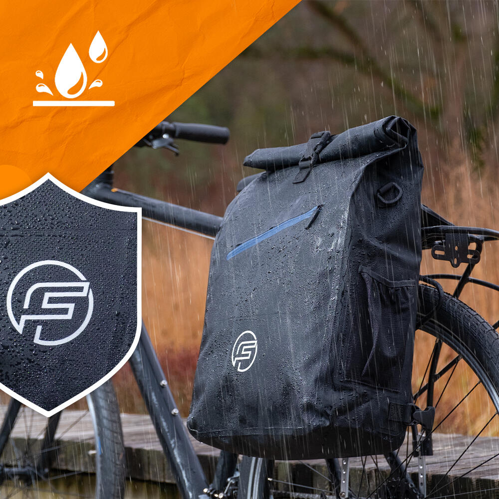 Fahrradtasche 3in1 27L - Wasserdichte Gepäckträgertasche & Rucksack 3/5