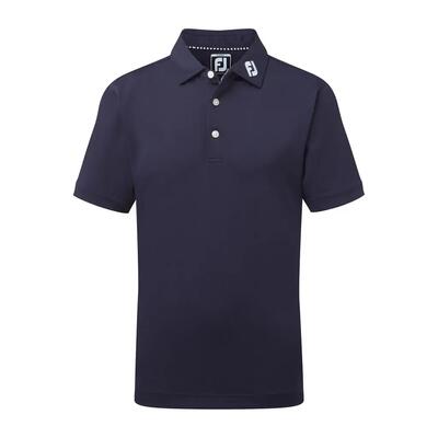 Footjoy stretch pique solid polo junior navy