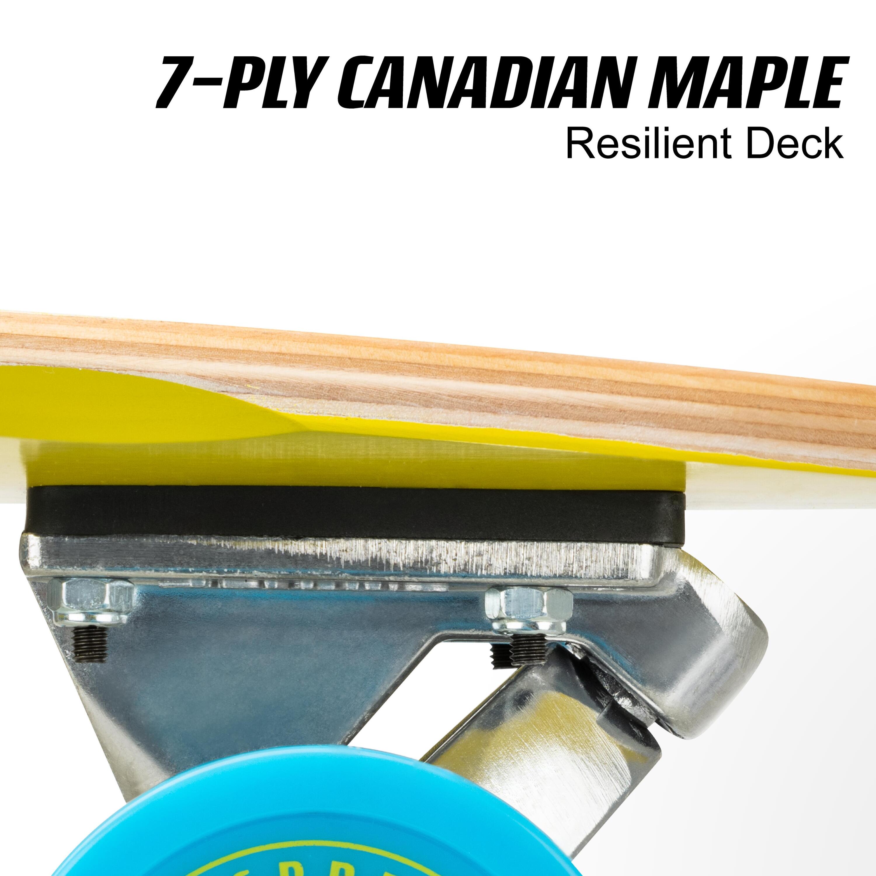 Osprey Pintail Longboard - Stripe | Skateboards, Unisex, Yellow 5/7