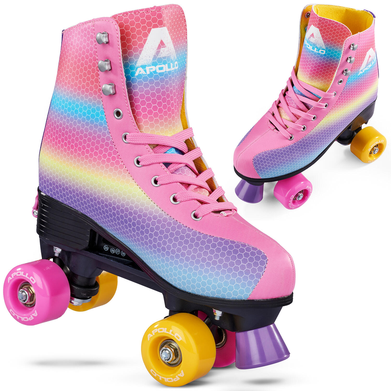 Disco Rolschaatsen, Kind, Tiener en Volwassene, Verstelbaar van 31 tot 42 1/7