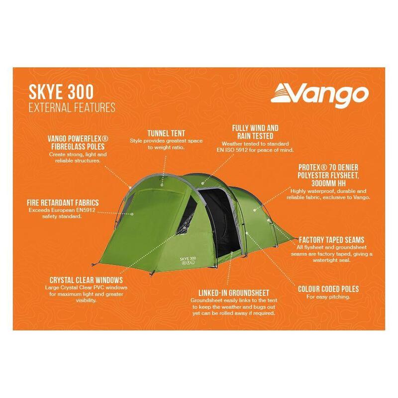 Vango Skye 300 Namiot 3-osobowy zielony