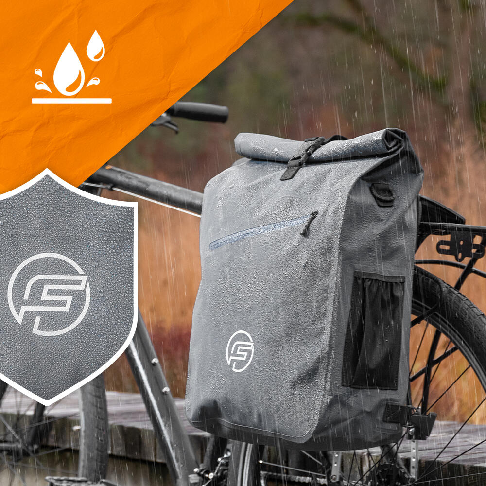 Fahrradtasche 3in1 27L - Wasserdichte Gepäckträgertasche & Rucksack 3/5