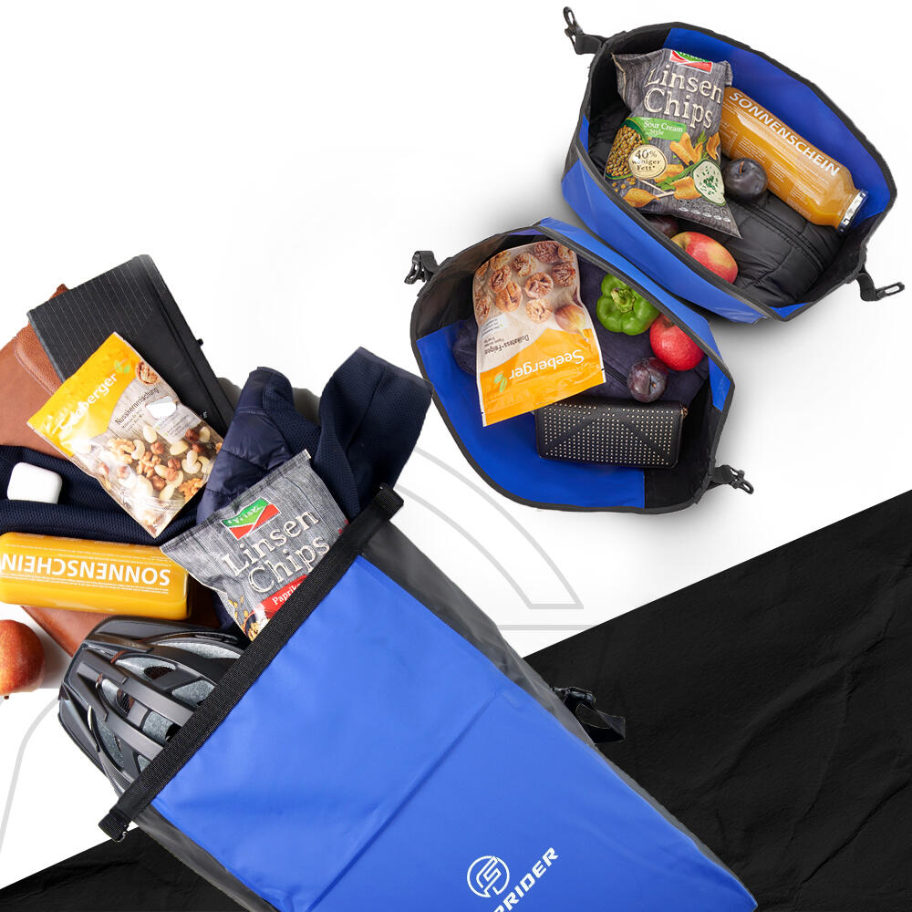 Fahrradtaschen-Set 2x25L-Wasserdichte Gepäckträgertasche mit viel Stauraum 2/5