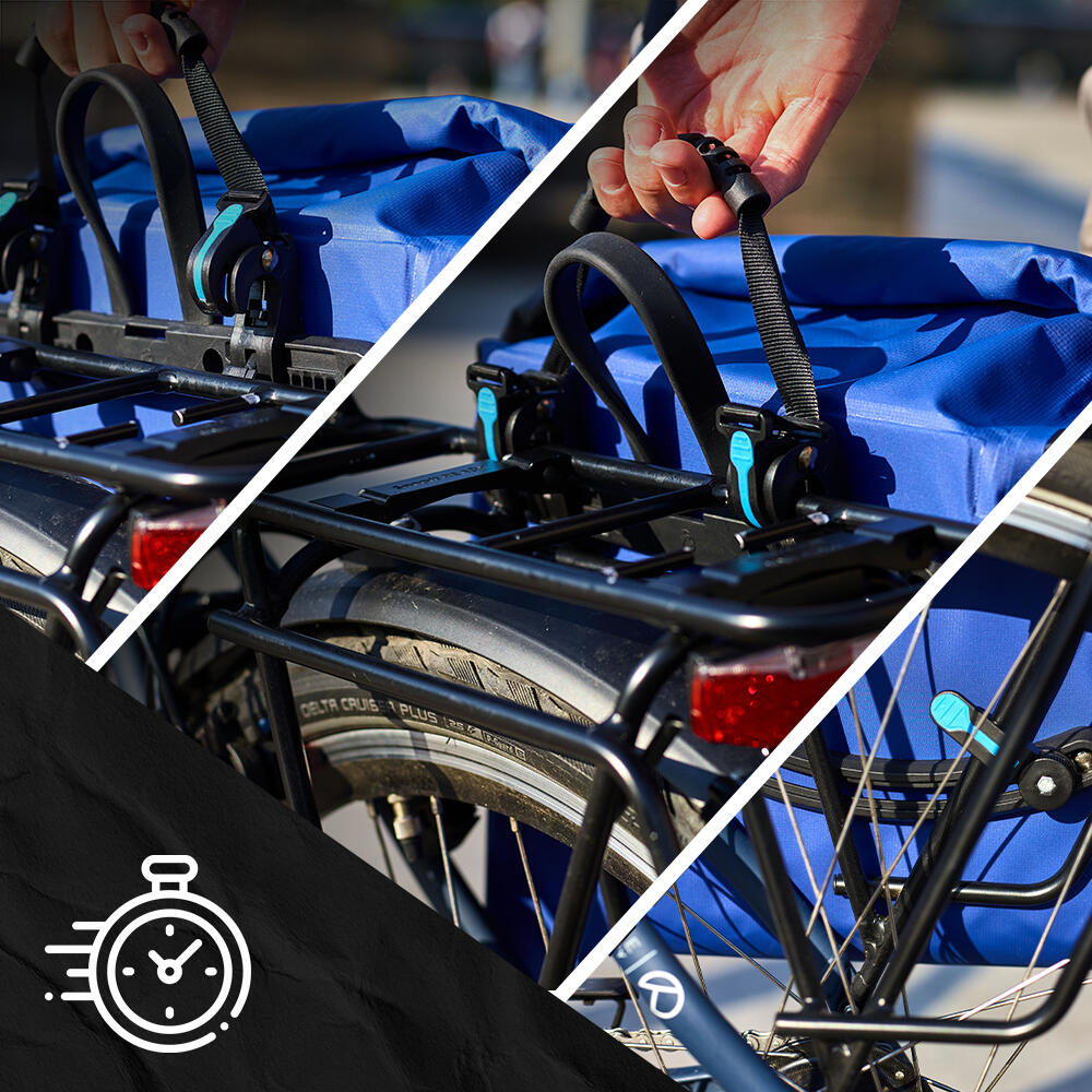 Fahrradtaschen-Set 2x25L-Wasserdichte Gepäckträgertasche mit viel Stauraum 3/5