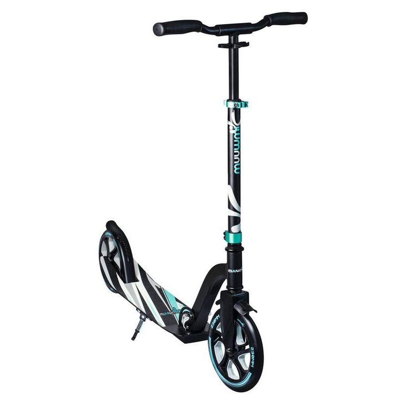 muuwmi Aluminium Scooter Pro 230/205 mm schwarz-türkis