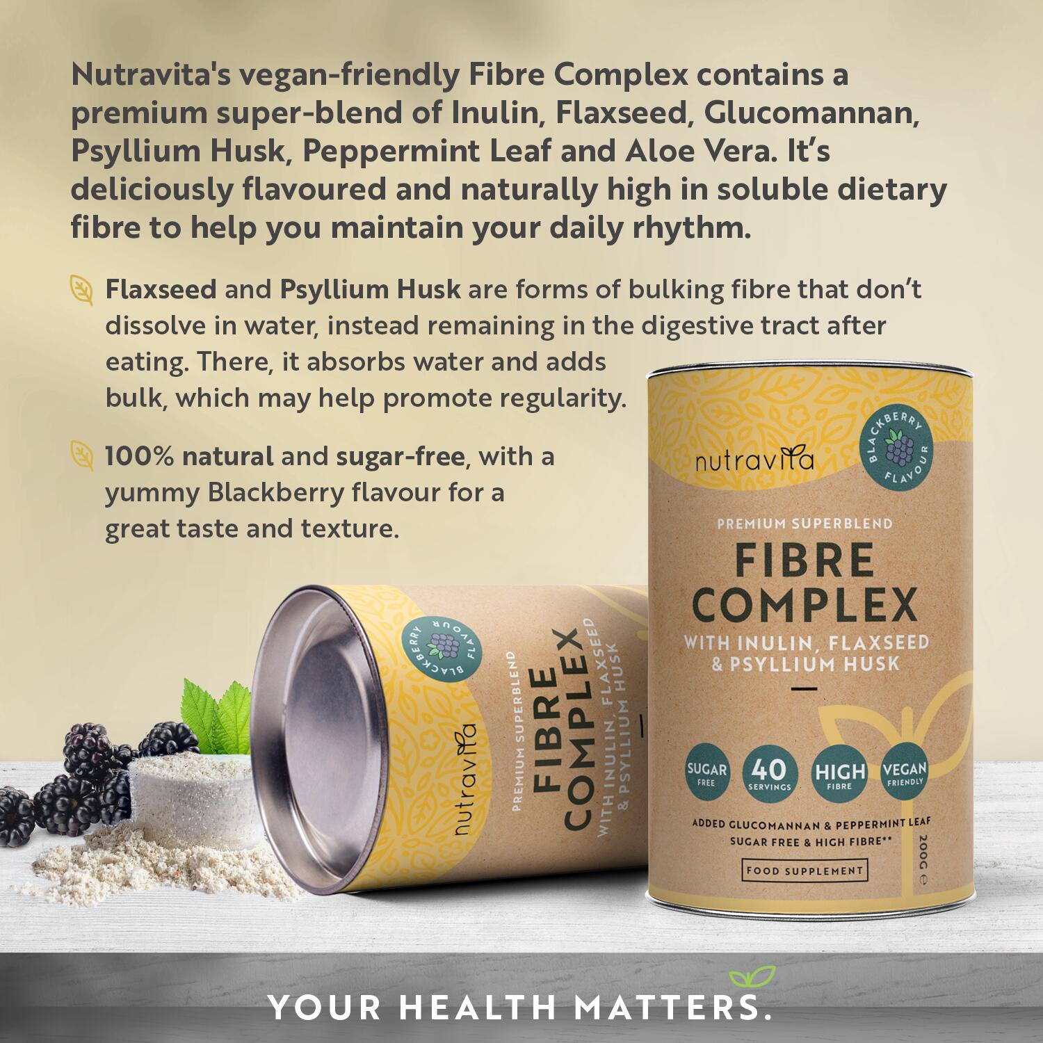 Nutravita Fibre Complex Powder - BlackBerry Flavour 2/7