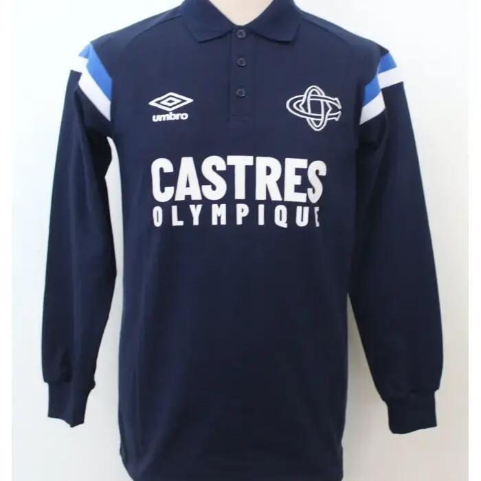 Umbro Men's Fan Long Sleeve Polo Shirt Navy