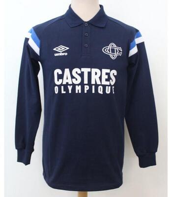 Polo a Maniche Lunghe Umbro Fan da Uomo Blu Navy