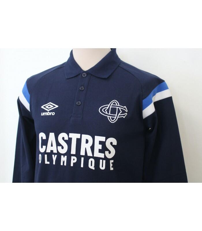 Umbro Fan Heren Polo Lange Mouwen Marineblauw 2/2