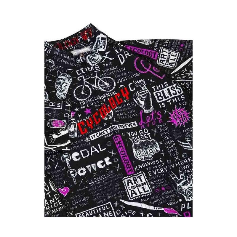 Maillot ciclismo manga corta Graffiti Hombre 3/4