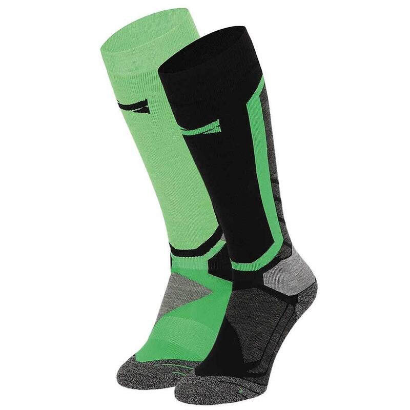 Chaussettes de snowboard Xtreme vertes 4-PACK unisexe