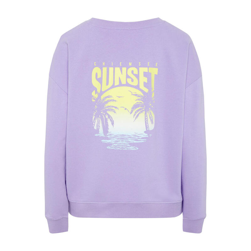 Sweater mit Logo- und Sunset-Motiv